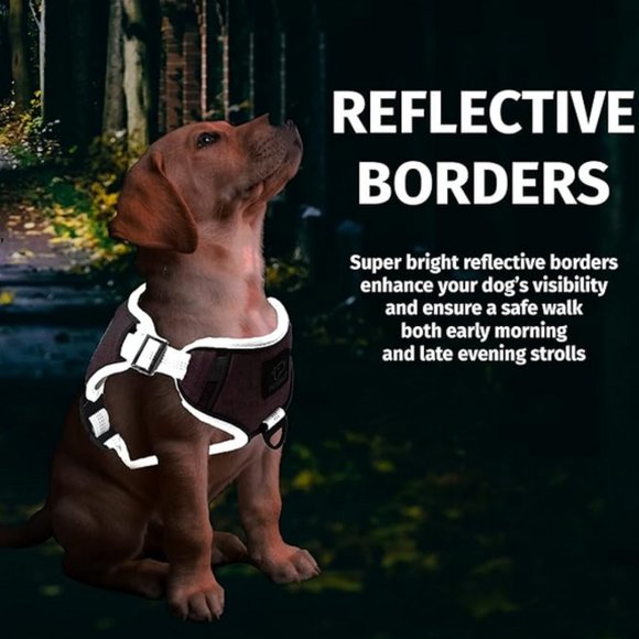 NWT ~PETORO Adjustable Reflective Harness, 5mm Soft Padded No-Pull No-Choke Vest - Picture 13 of 13